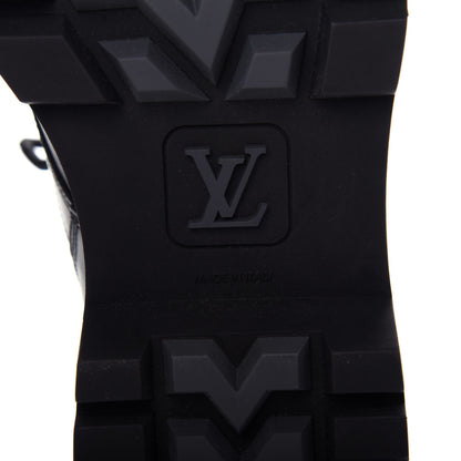 Louis Vuitton Calfskin Damier Graphite Oberkampf Ankle Boots 7.5 Black 10 of 10