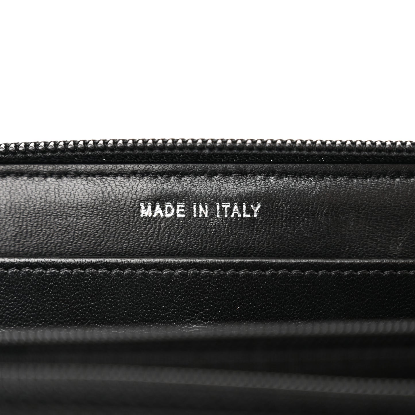 Lambskin Quilted Boy Zip Around Wallet Black