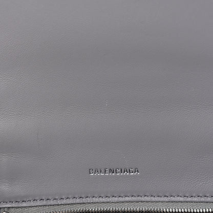 Balenciaga Shiny Calfskin Crocodile Embossed Small Hourglass Top Handle Bag Balenciaga Grey 8 of 15