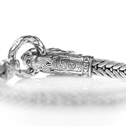 John Hardy Sterling Silver White Sapphire Dragon Head Bracelet 3 of 3