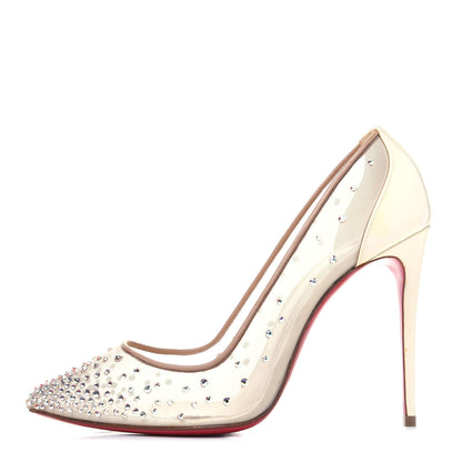 Christian Louboutin Rete Patent Crystal Strass Follies 100 Pumps 37.5 Version 1 of 15