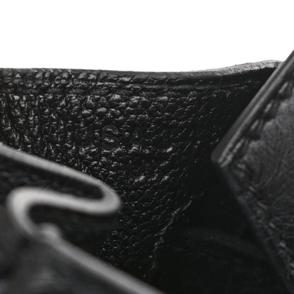 Hermes Ostrich Birkin 25 Black 7 of 11