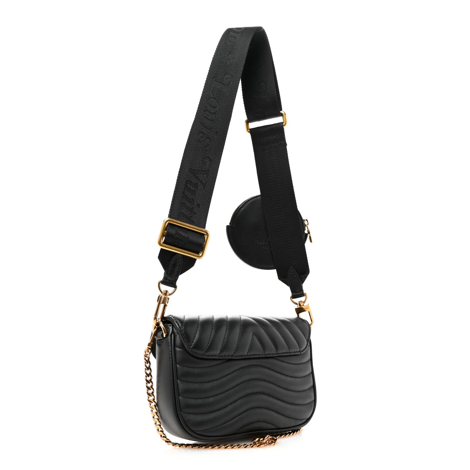 Louis Vuitton Calfskin New Wave Multi Pochette Black 3 of 9