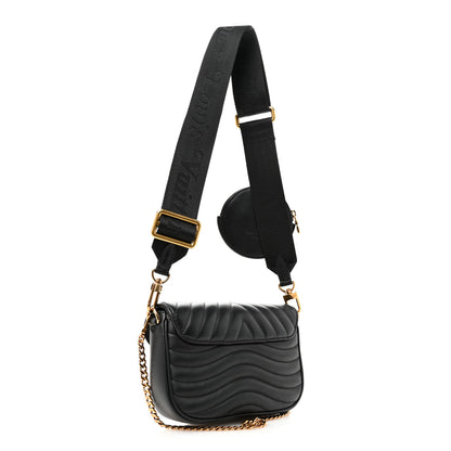 Louis Vuitton Calfskin New Wave Multi Pochette Black 3 of 9