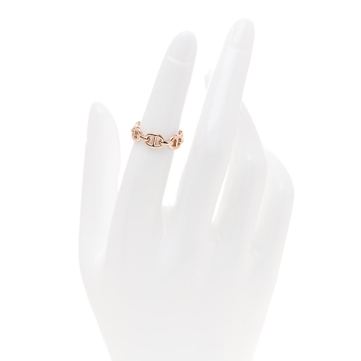 18K Rose Gold PM Chaine D'Ancre Enchainee Ring 50 5.25