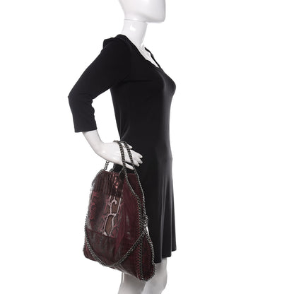 Stella McCartney Eco Python Croc Small Falabella Fold Over Tote Red 2 of 9