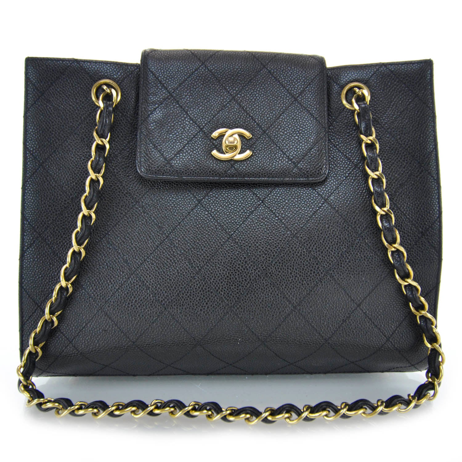 Chanel Caviar Flap Bag Black 1 of 9