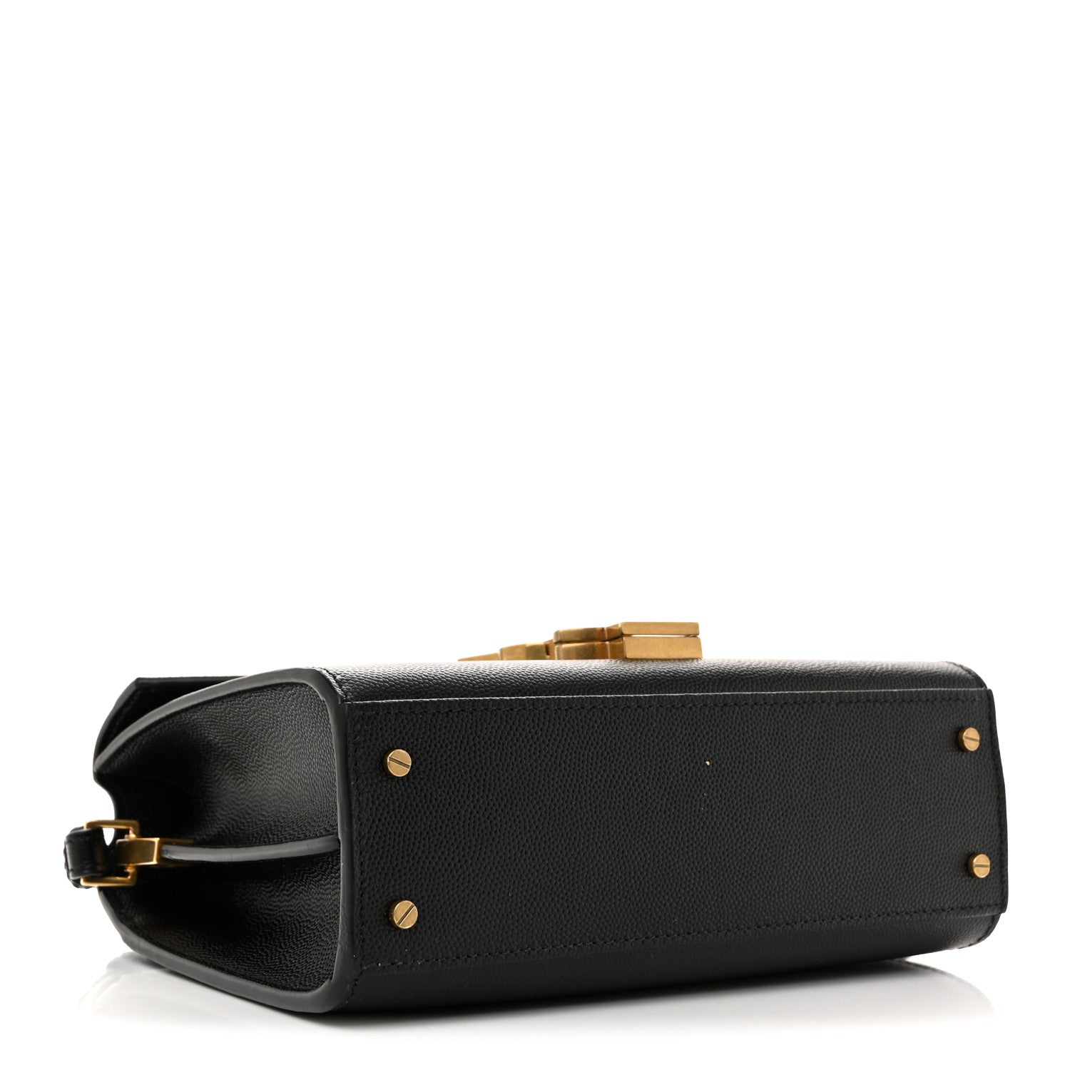 Saint Laurent Grain de Poudre Mini Classic Monogram Cassandra Top Handle Black 4 of 11