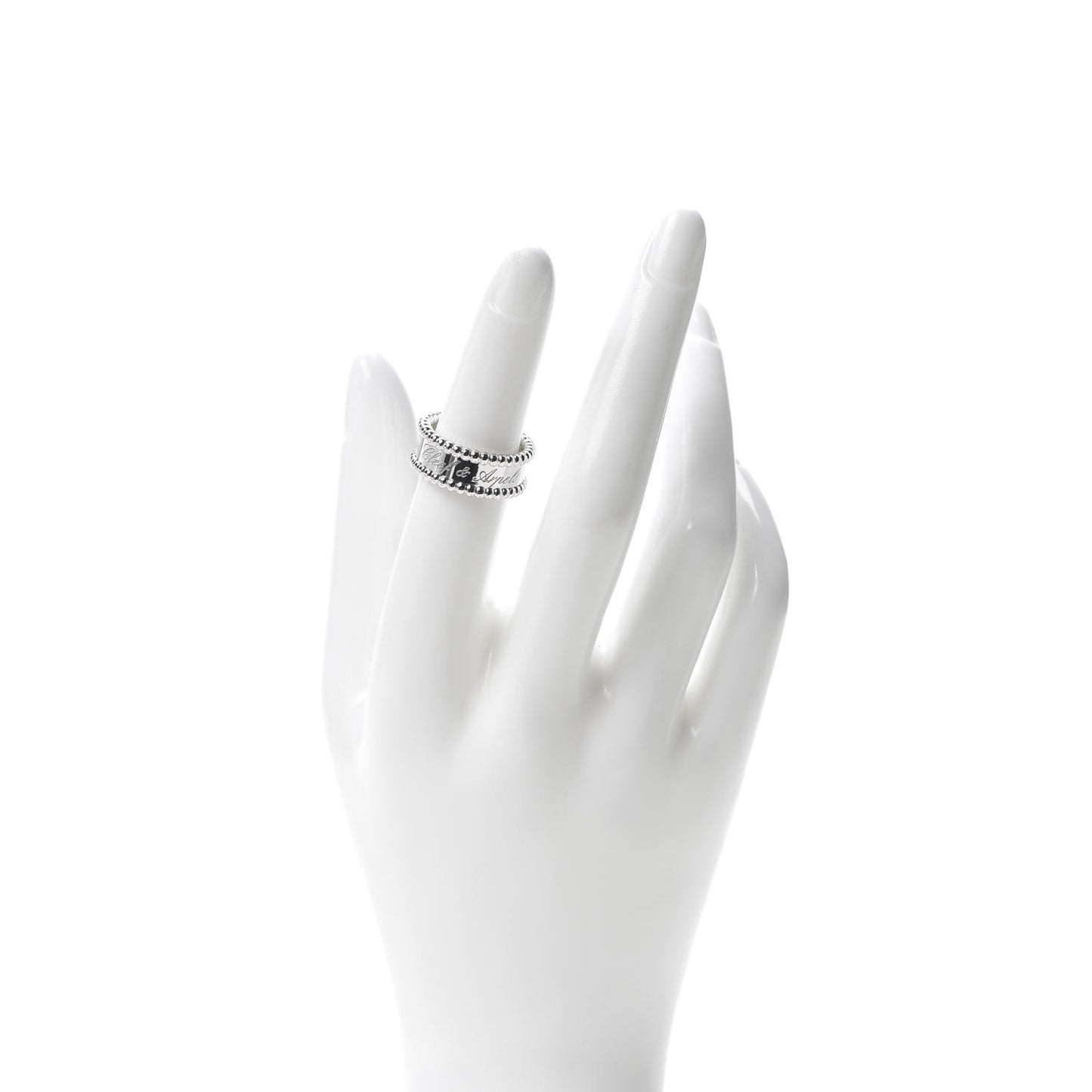 18K White Gold Perlee Signature Ring 50 5.25