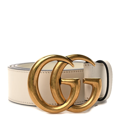 Gucci Calfskin Double G 40mm Belt 85 34 Mystic White 1 of 3