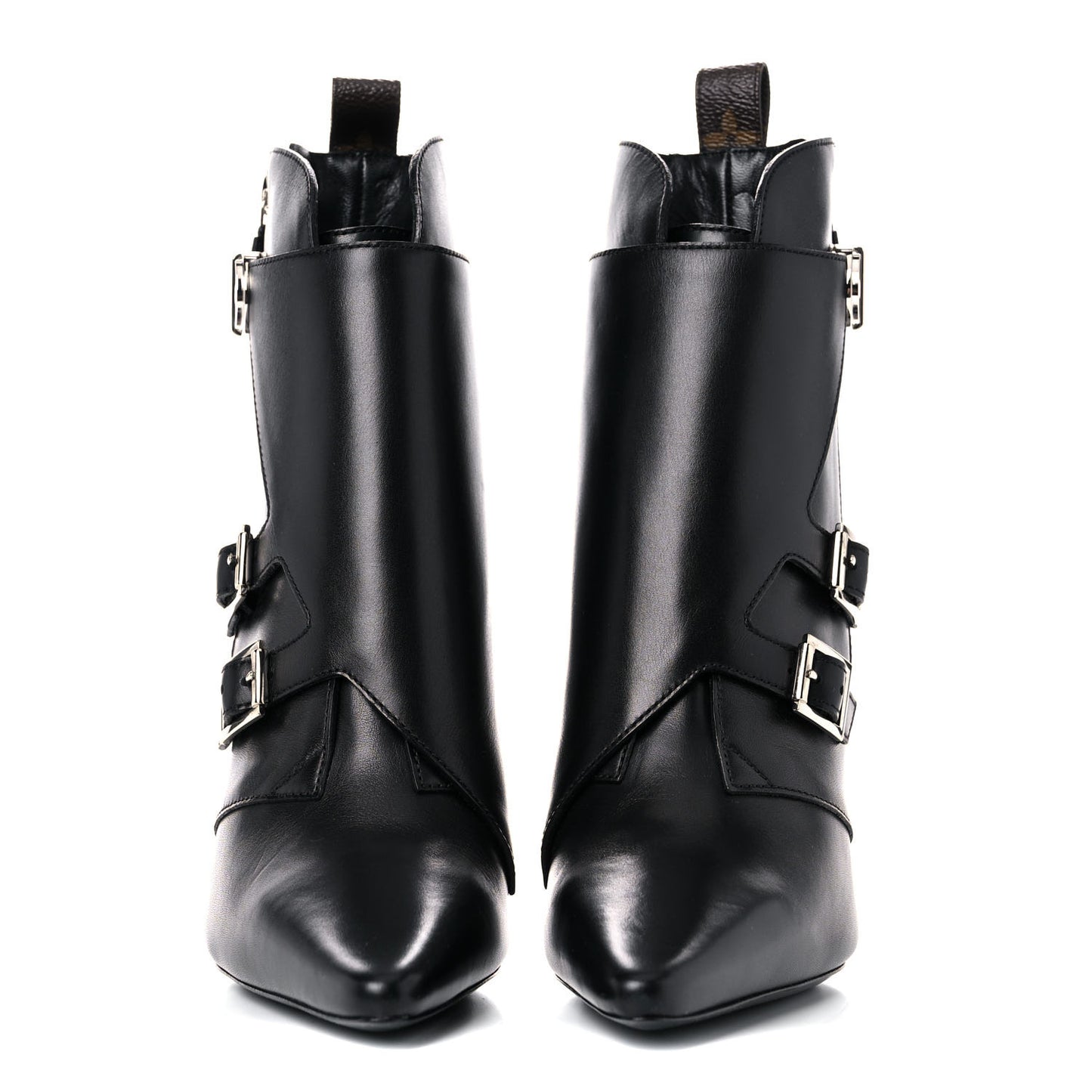 Calfskin Monogram Janet Ankle Boots 37 Black