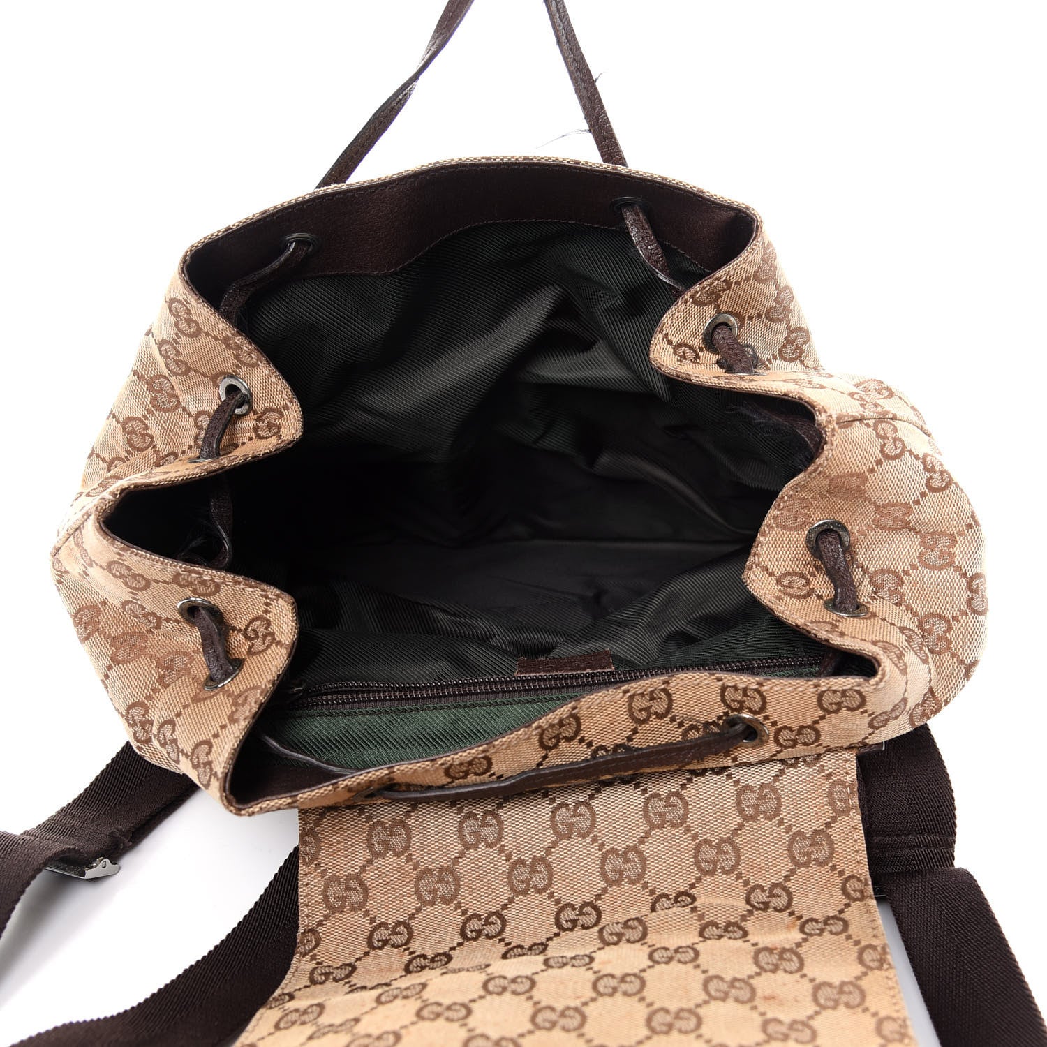 Gucci Monogram Backpack Dark Brown 4 of 11