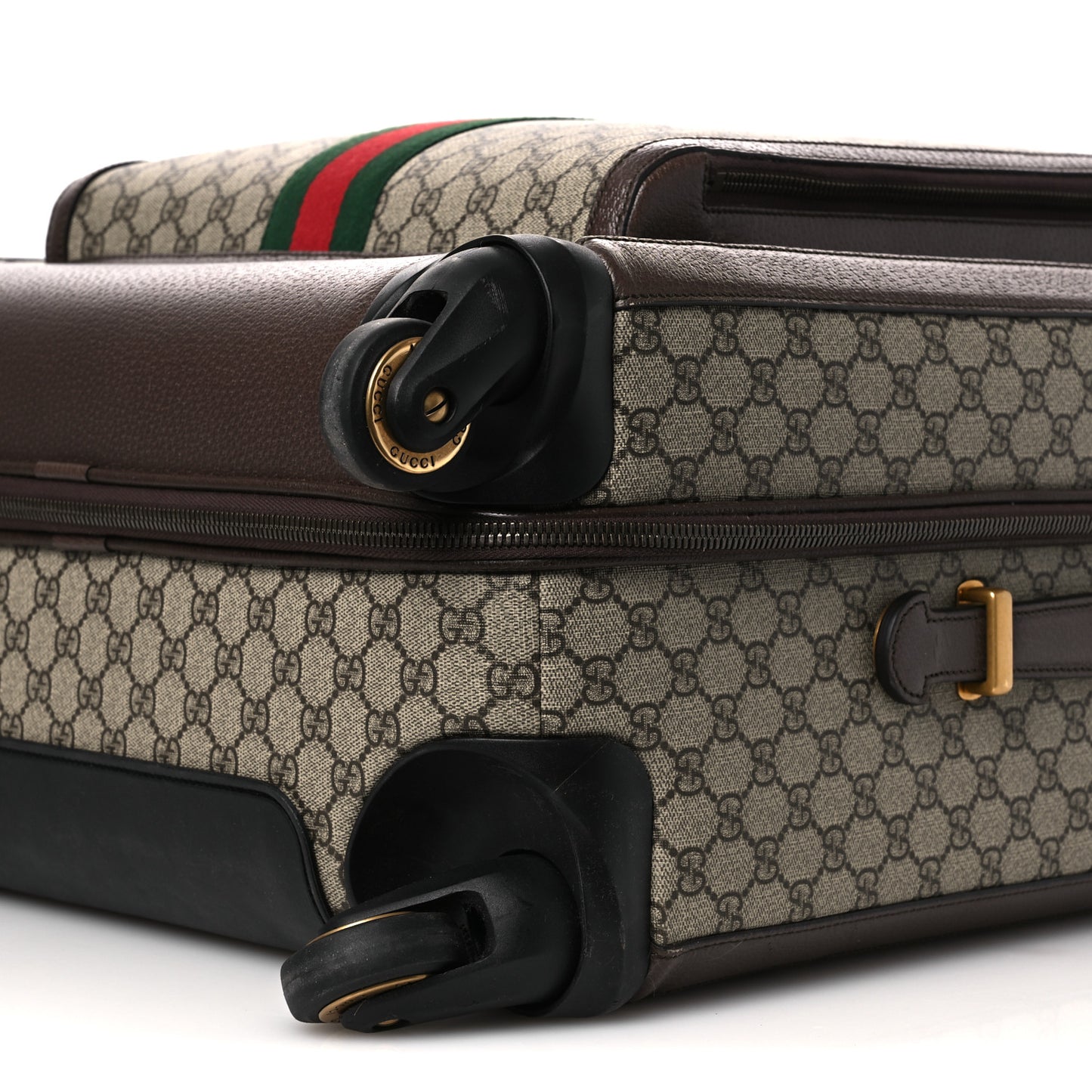 GG Supreme Monogram Web Medium Savoy Trolley Beige Ebony