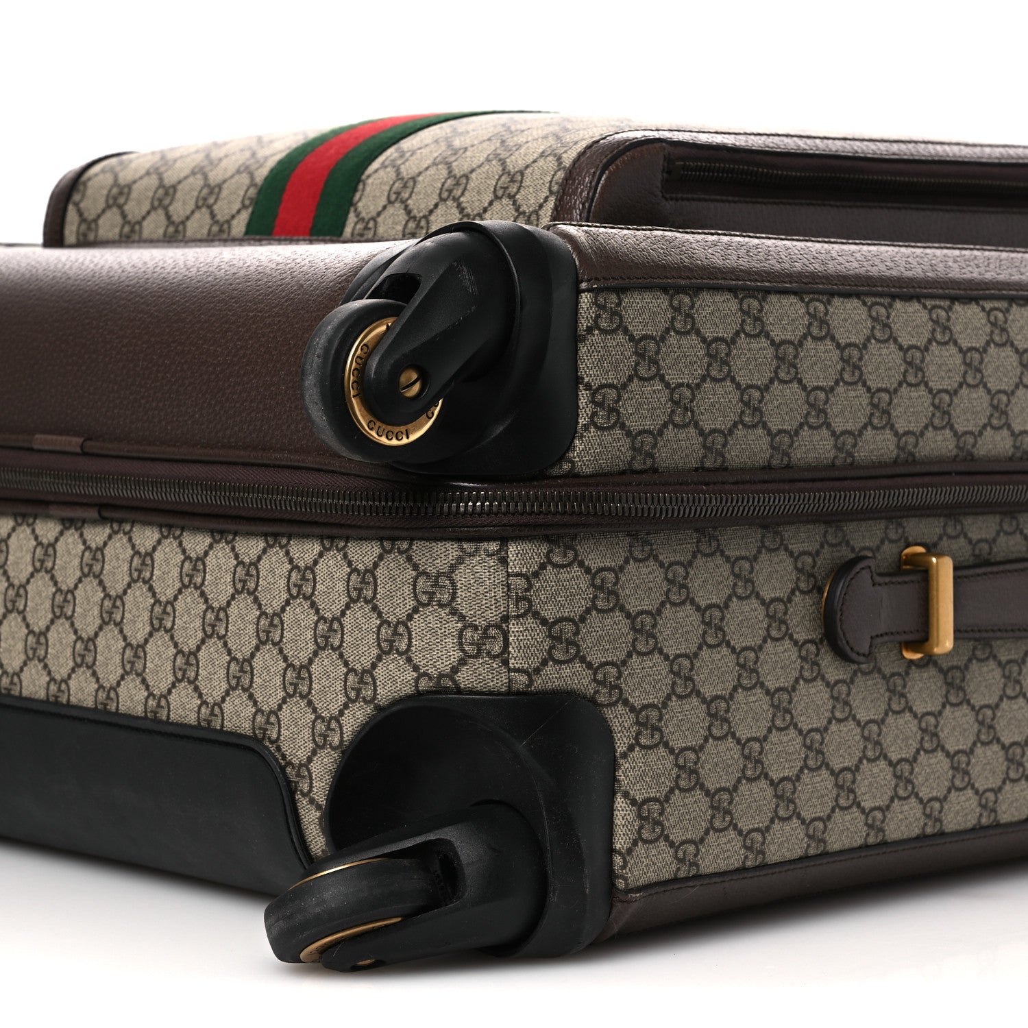 Gucci GG Supreme Monogram Web Medium Savoy Trolley Beige Ebony 9 of 14