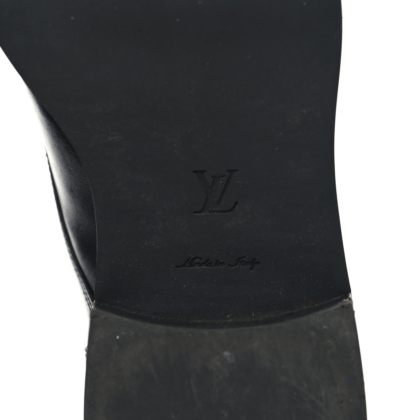 Calfskin LV Black Heart Flat Ranger Boots 37 Black