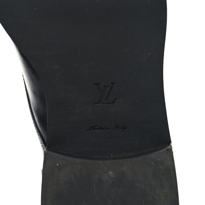 Louis Vuitton Calfskin LV Black Heart Flat Ranger Boots 37 Black 8 of 11
