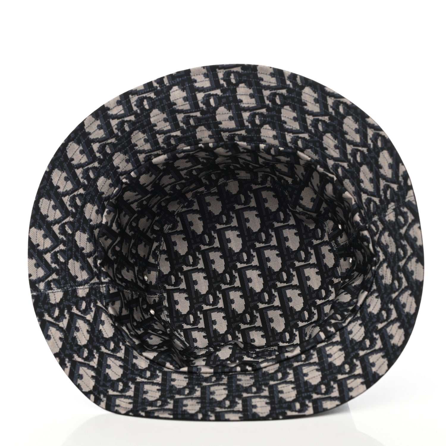 Christian Dior Polyester Cotton Oblique Teddy-D Brim Bucket Hat 58 15 of 16