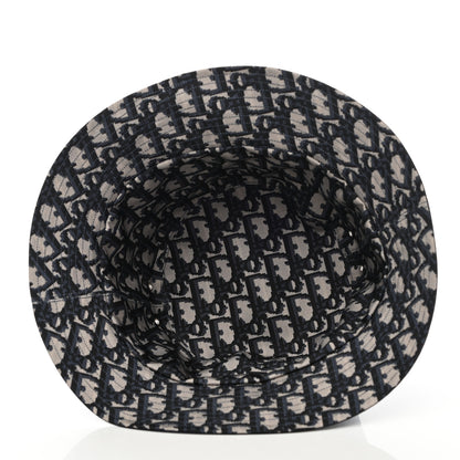 Christian Dior Polyester Cotton Oblique Teddy-D Brim Bucket Hat 58 15 of 16