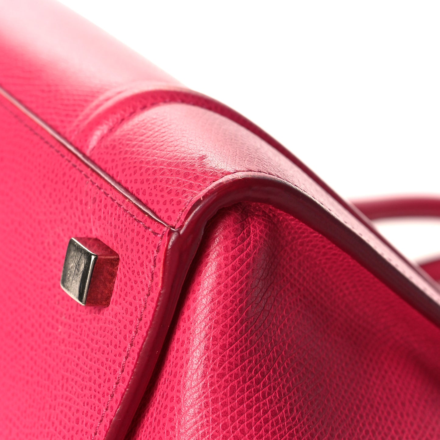 Grained Calfskin Medium Phantom Luggage Fuchsia