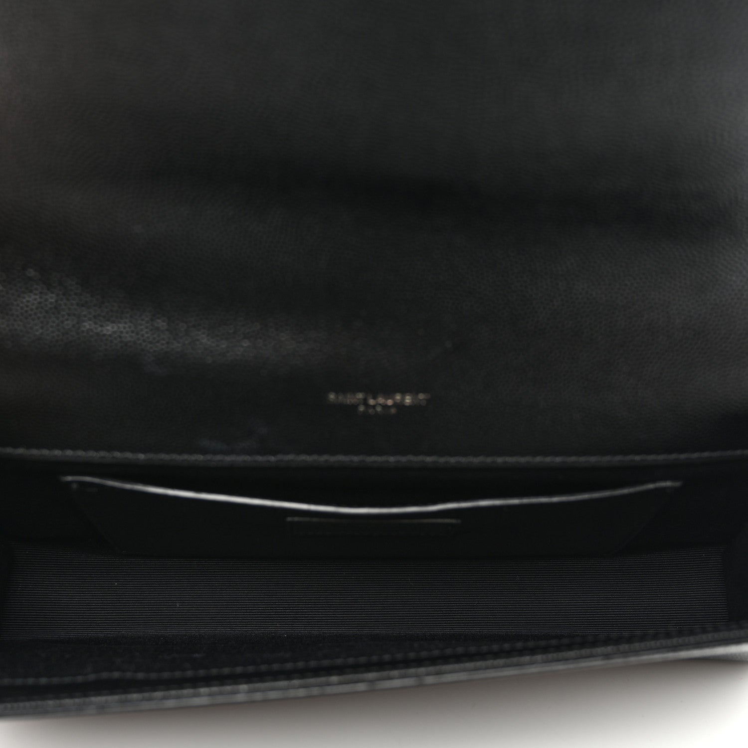 Saint Laurent Grain De Poudre Monochrome Monogram Cassandre Clutch Black 5 of 7