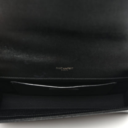 Saint Laurent Grain De Poudre Monochrome Monogram Cassandre Clutch Black 5 of 7