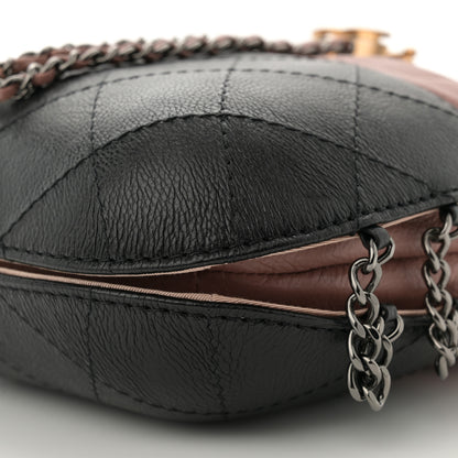 Chanel Calfskin Quilted Small Gabrielle Bucket Beige Black 10 of 10