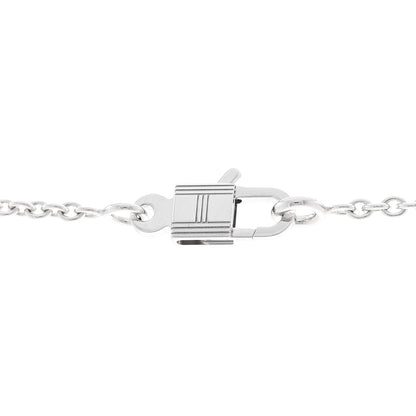Hermes 18K White Gold Diamond Birkin Amulettes Pendant Necklace 4 of 6