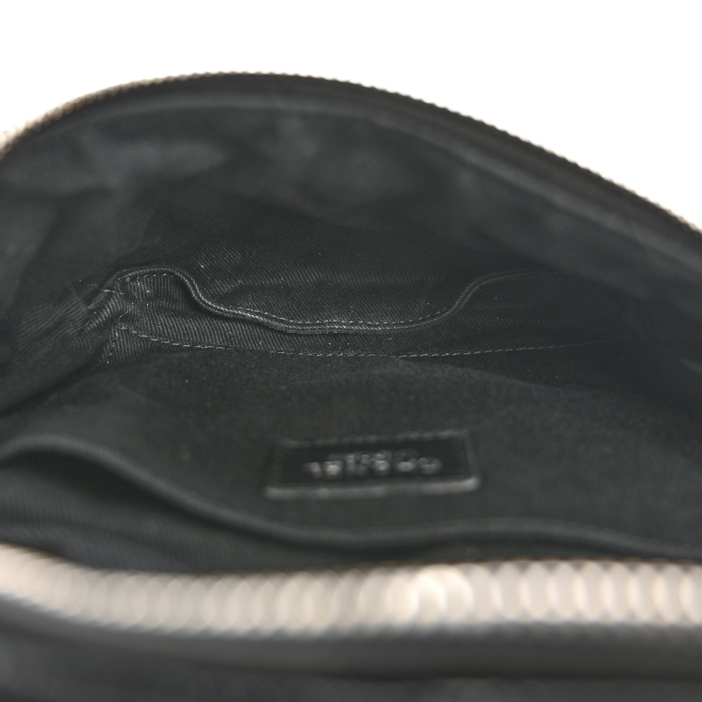 Grained Calfskin Quilted Waist Belt Bag Black