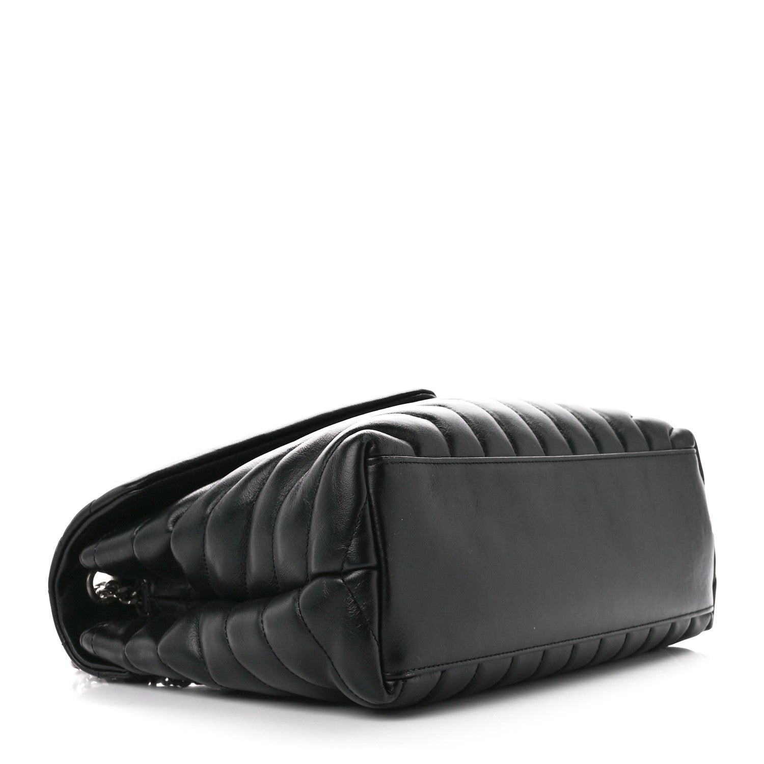 Saint Laurent Calfskin Y Quilted Monogram Medium Loulou Chain Satchel Black 4 of 12