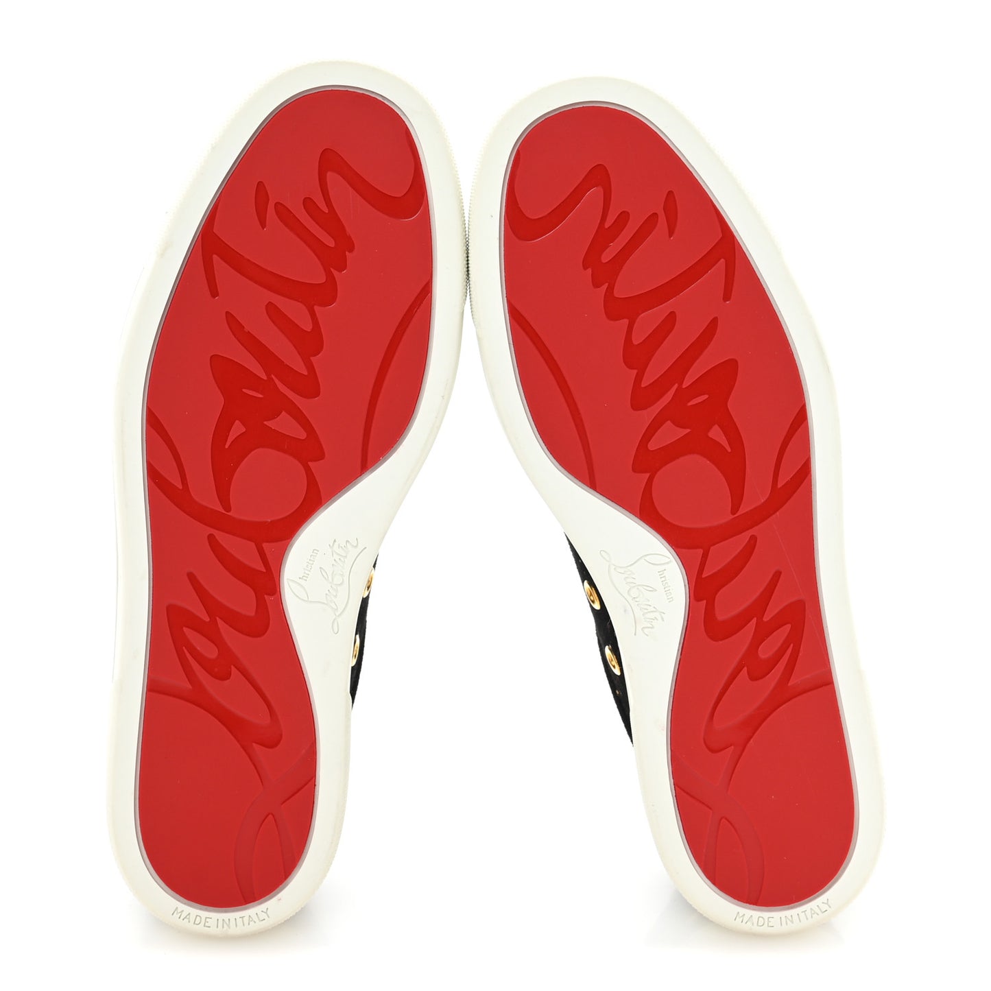 Veau Velours Calfskin Spikes Womens Vieira Flat Sneakers 36.5 Black Gold