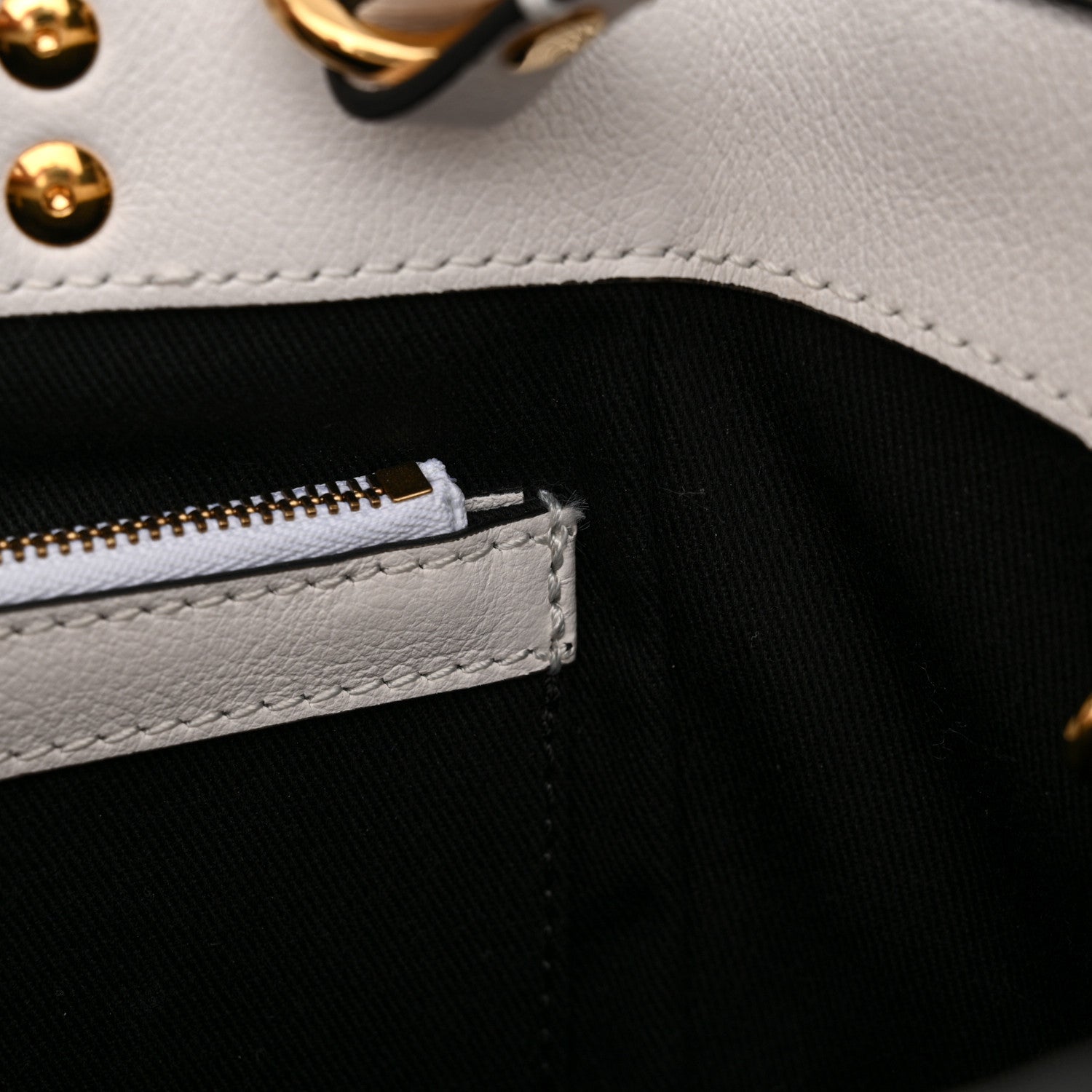 Versace Grained Calfskin Small La Medusa Chain Tote White 9 of 9