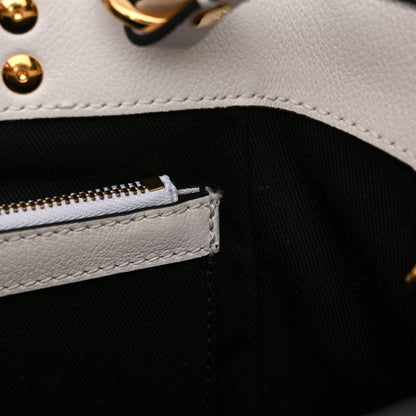 Versace Grained Calfskin Small La Medusa Chain Tote White 9 of 9