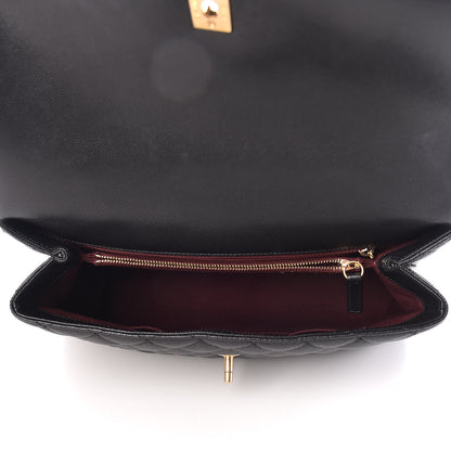 Chanel Caviar Quilted Large Coco Handle Flap Black 5 of 9