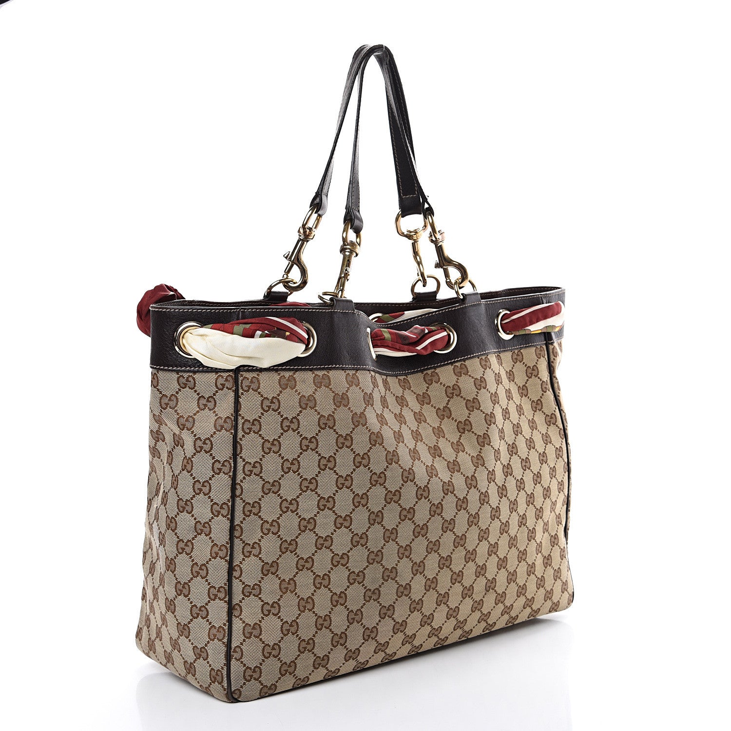 Gucci Monogram Large Positano Tote Brown 2 of 18