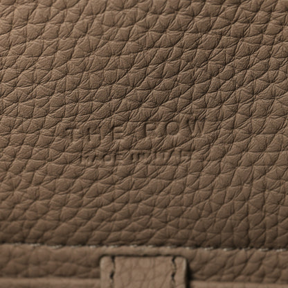 The Row Grained Calfskin Soft Margaux 10 Bag Dark Taupe 6 of 12