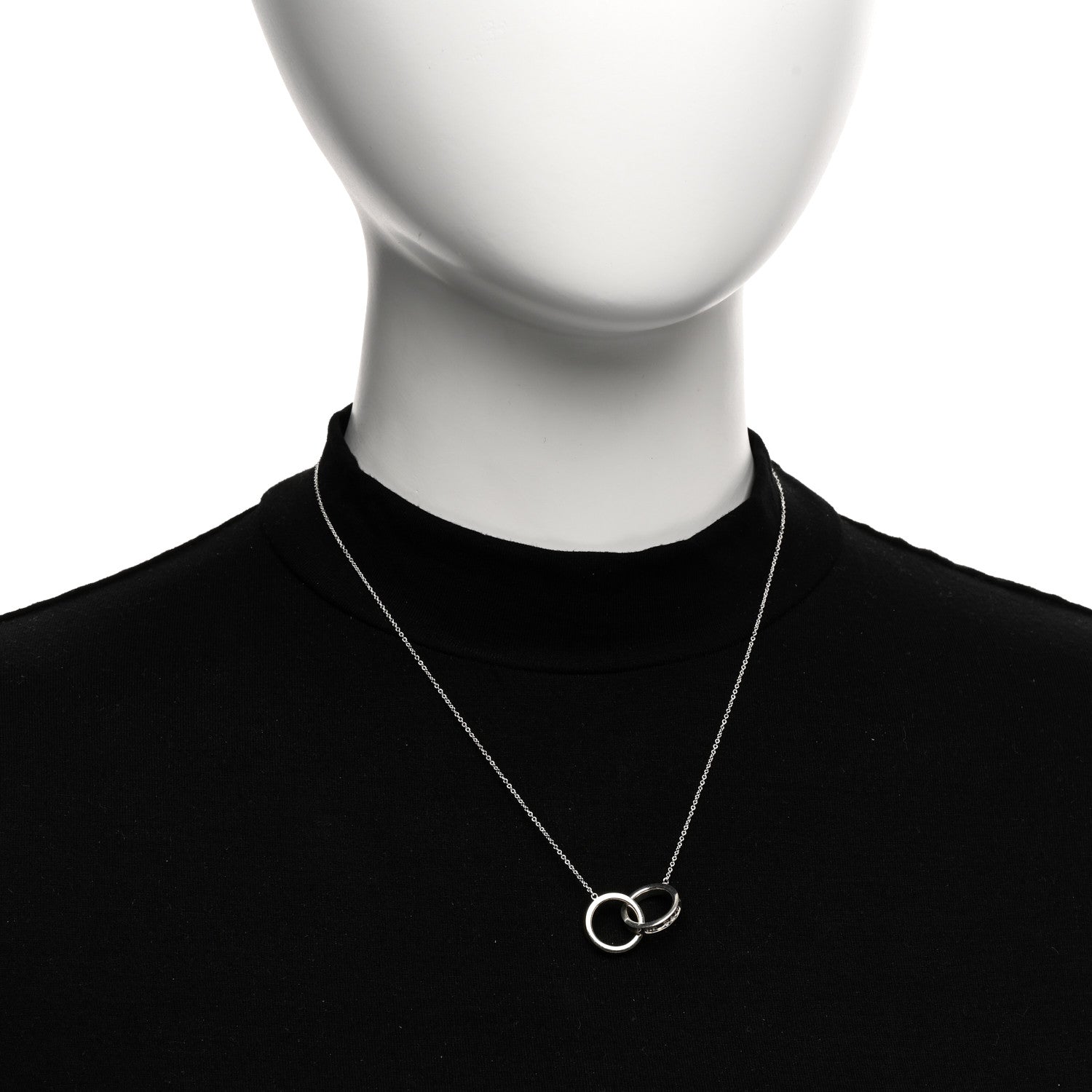 Tiffany Sterling Silver 1837 Interlocking Circles Pendant Necklace 2 of 4