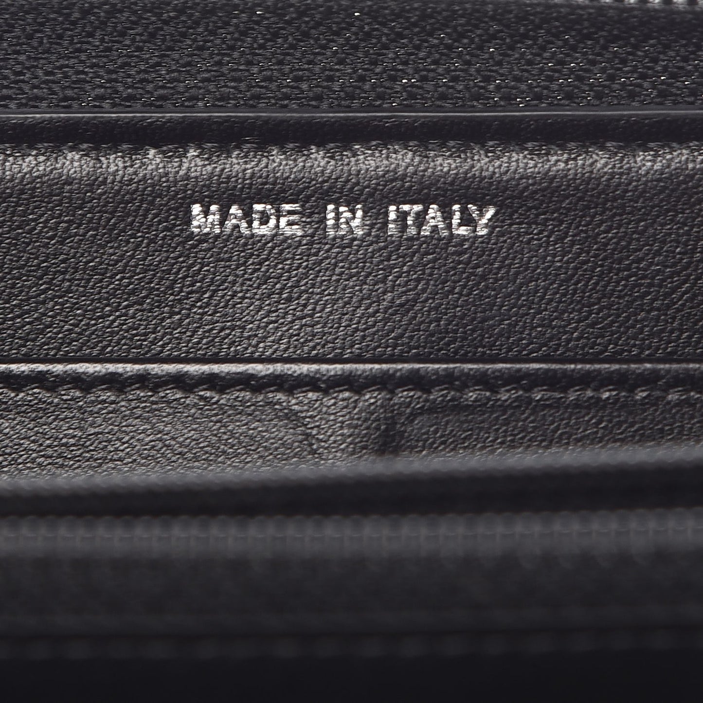 Crackled Patent Calfskin Large Gusset Zip Around Wallet Black