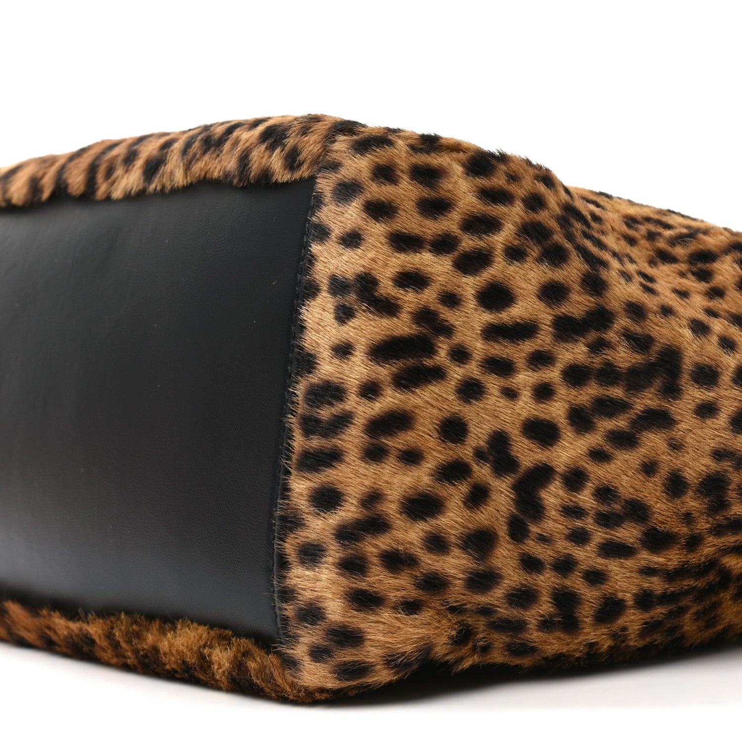 Saint Laurent Pony Hair Nappa Leopard Print Le 5 A 7 Bea Tote Manto Naturale 10 of 10