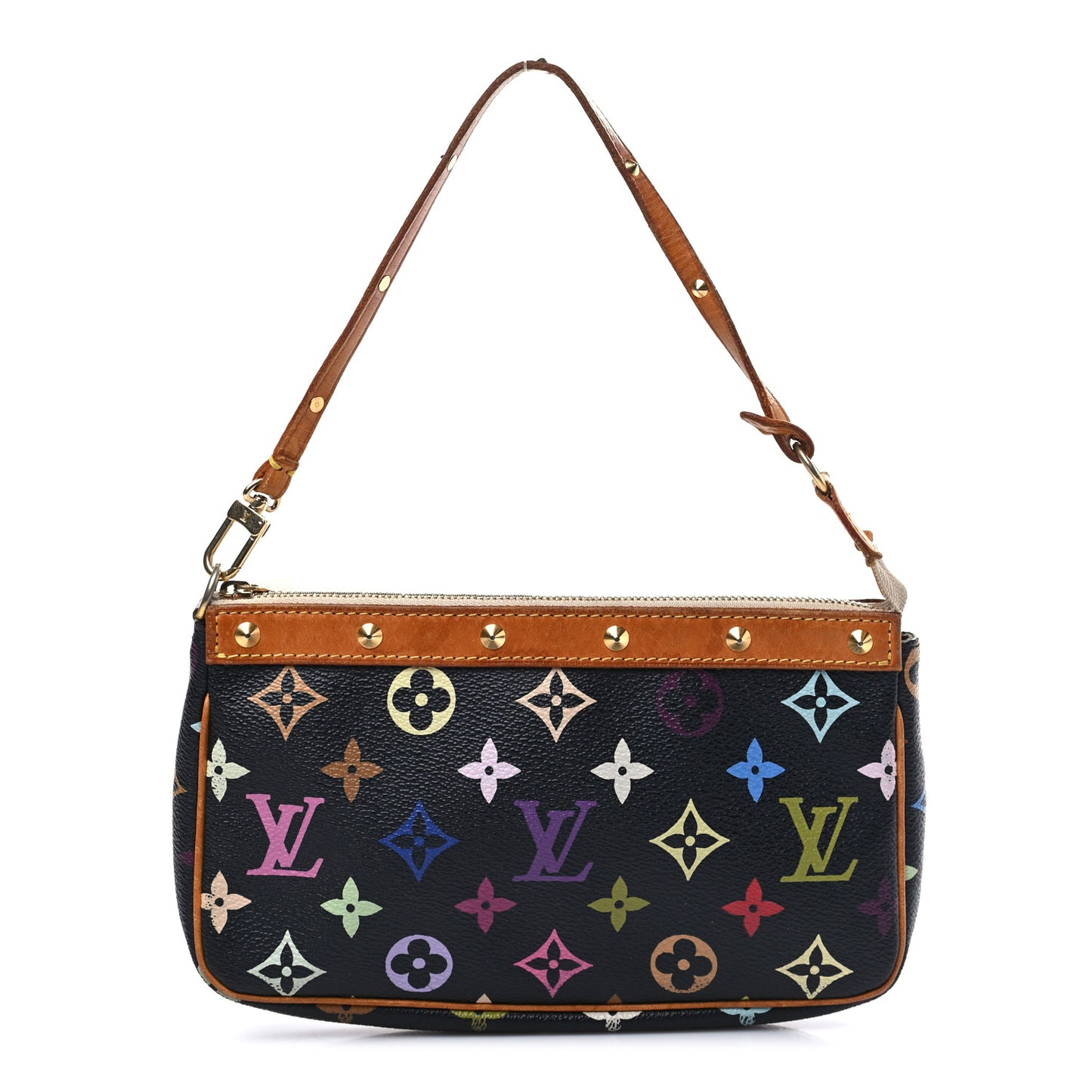 Monogram Multicolor Pochette Accessories Black