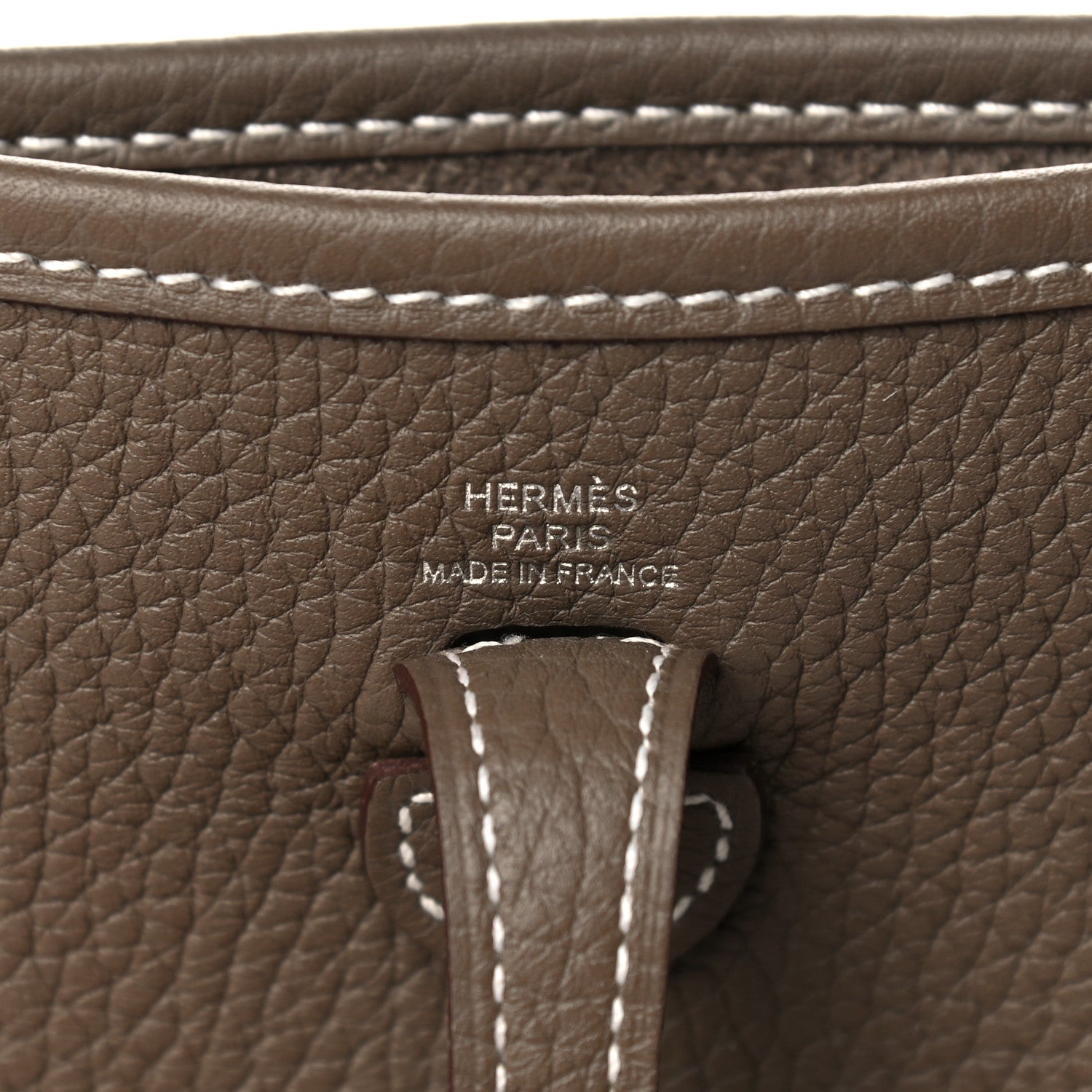 Hermes Taurillon Clemence Amazone Evelyne TPM Etoupe Bleu Indigo 6 of 11