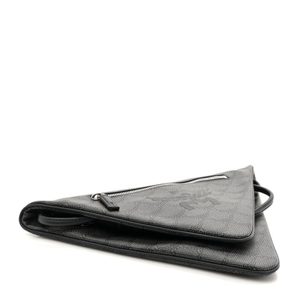 MCM Lauretos Nappa Himmel Triangle Crossbody Bag Dark Grey 4 of 11