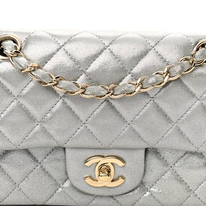 Chanel Iridescent Calfskin Quilted Mini Rectangular Flap Silver 11 of 11