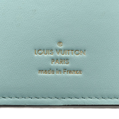 Louis Vuitton Taurillon LV Vertical Capucines Wallet Galet Aquamarine 6 of 8