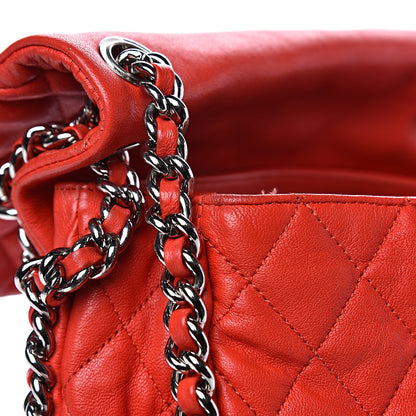 Chanel Washed Lambskin Quilted Maxi Chain Around Flap Red 13 of 16