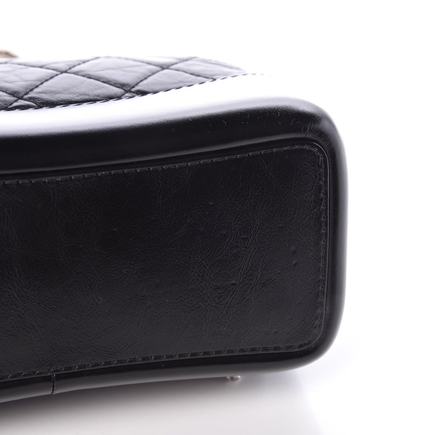 Aged Calfskin Quilted Small Gabrielle Backpack Black