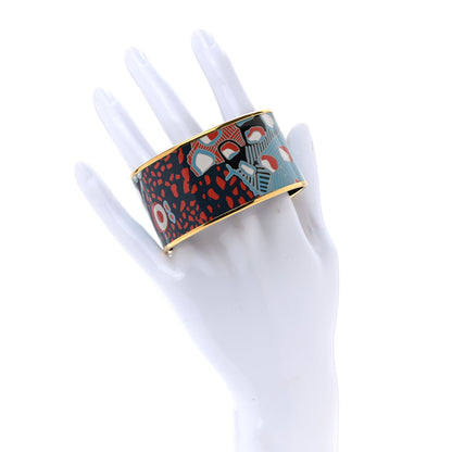 Hermes Enamel Printed Grand Fonds Extra Wide Bracelet 70 2 of 5