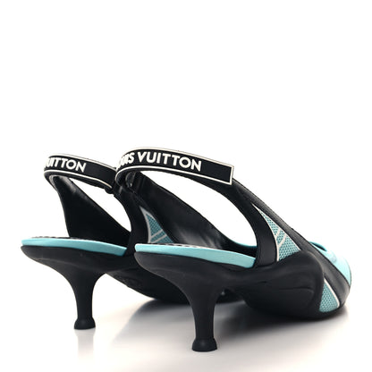Louis Vuitton Calfskin Archlight Slingback Pumps 36 Black Blue 4 of 8