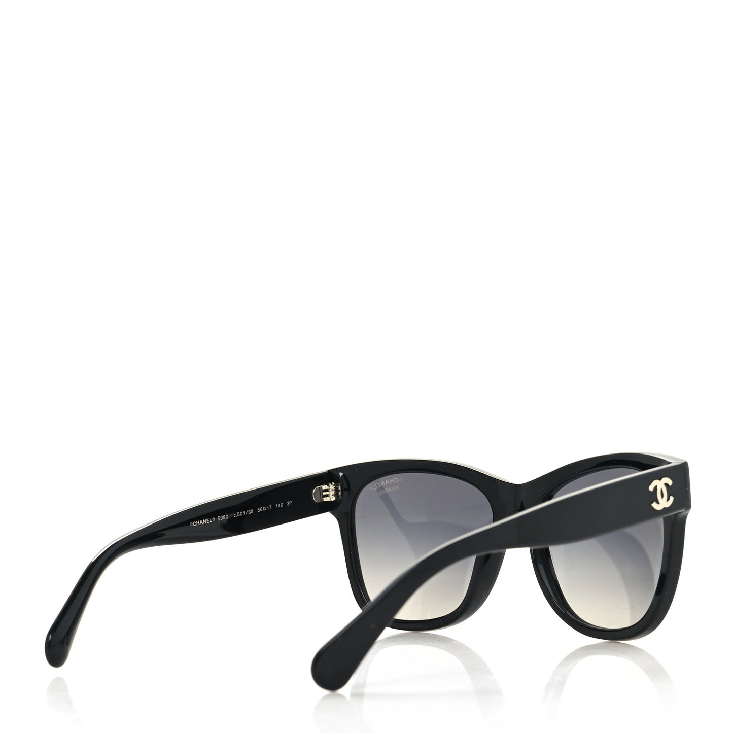 Acetate Polarized Square CC Sunglasses 5380 Black