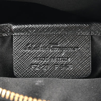 Salvatore Ferragamo Hammered Calfskin Lydia Bow Camera Bag Black 7 of 10