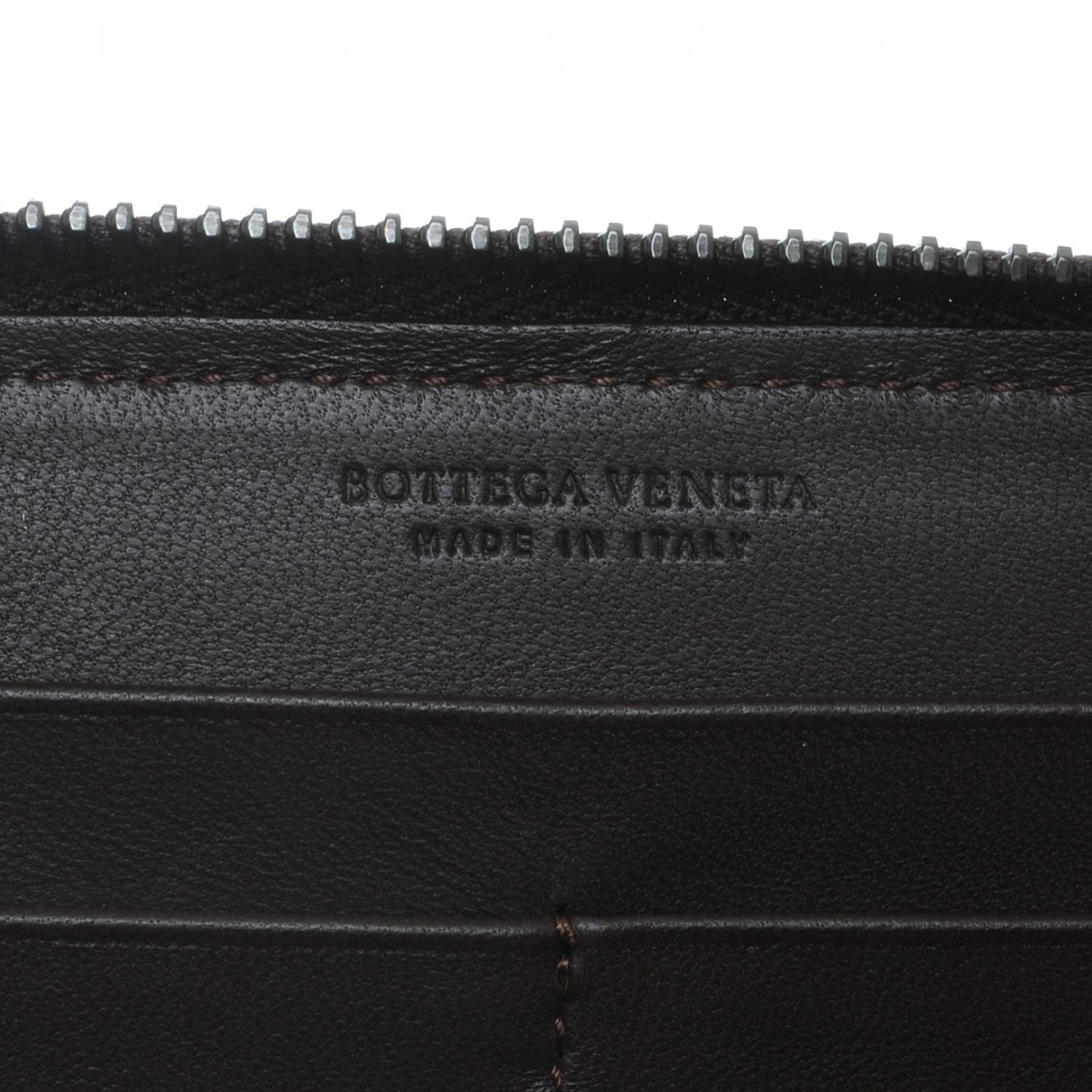 Bottega Veneta Nappa Intrecciato Zip Around Wallet Ebano 6 of 8